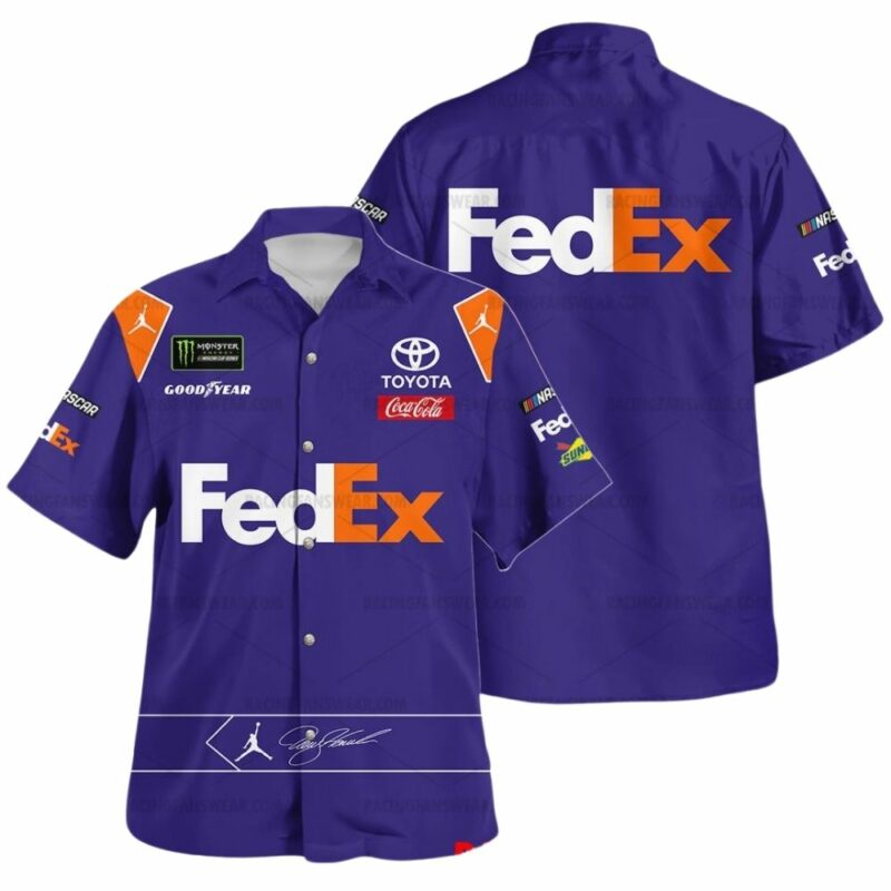 Denny Hamlin Nascar 2018 Racing Film Uniform Hawaiian Shirt 1