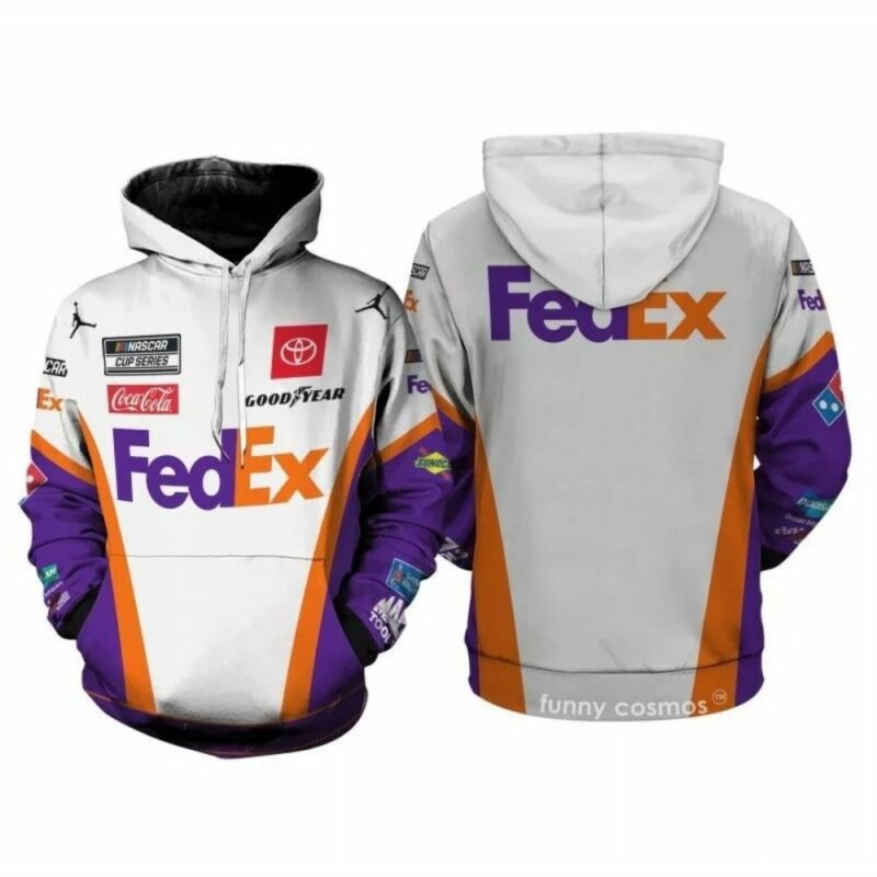 Denny Hamlin Nascar 2022 Fedex Good Year And Coca Cola Racing Uniform 3D Hoodie 1