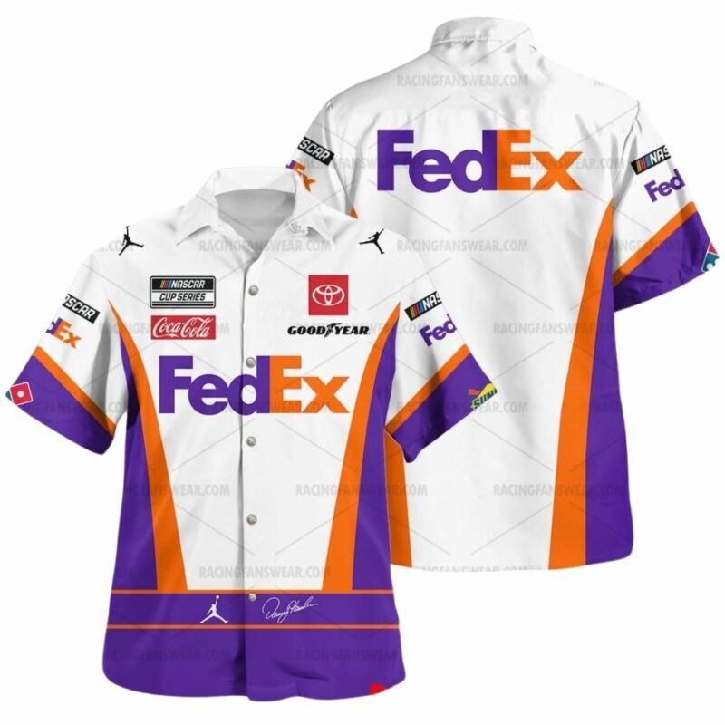 Denny Hamlin Nascar 2022 Racing Fedex Uniform Hawaiian Shirt 1