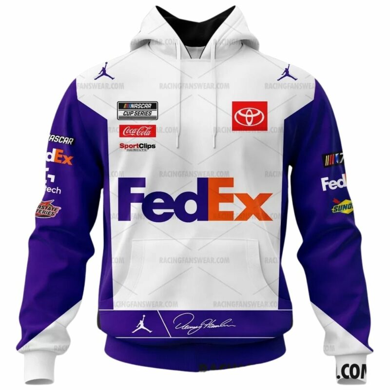 Denny Hamlin Nascar 2023 Fedex Racing Uniform 3D Hoodie 1