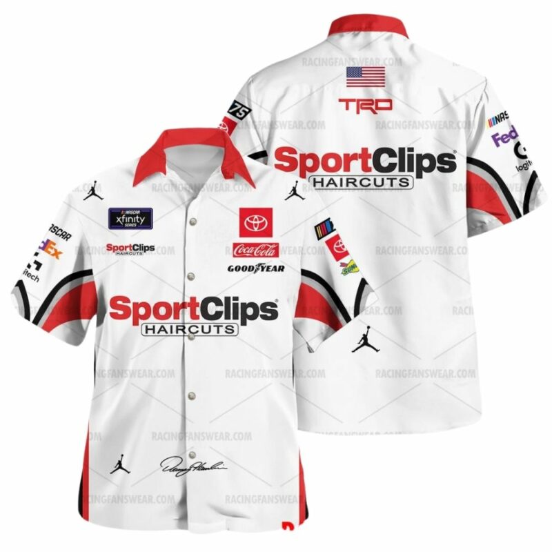 Denny Hamlin Nascar 2023 Racing Sportclips Haircuts Uniform Hawaiian Shirt 1