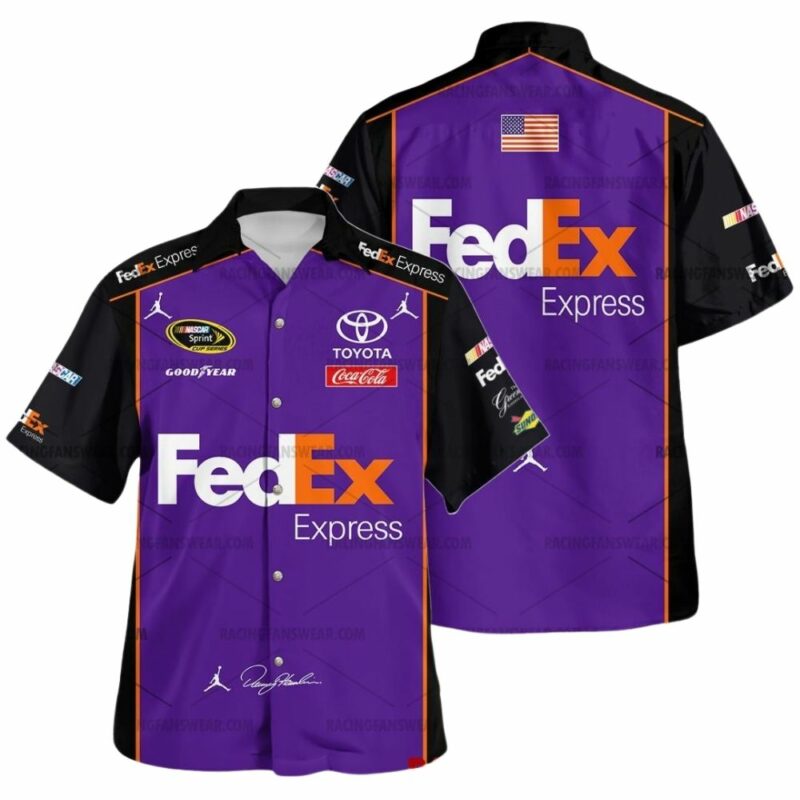 Denny Hamlin Nascar Racing 2007 Fedex Express Uniform Hawaiian Shirt 1