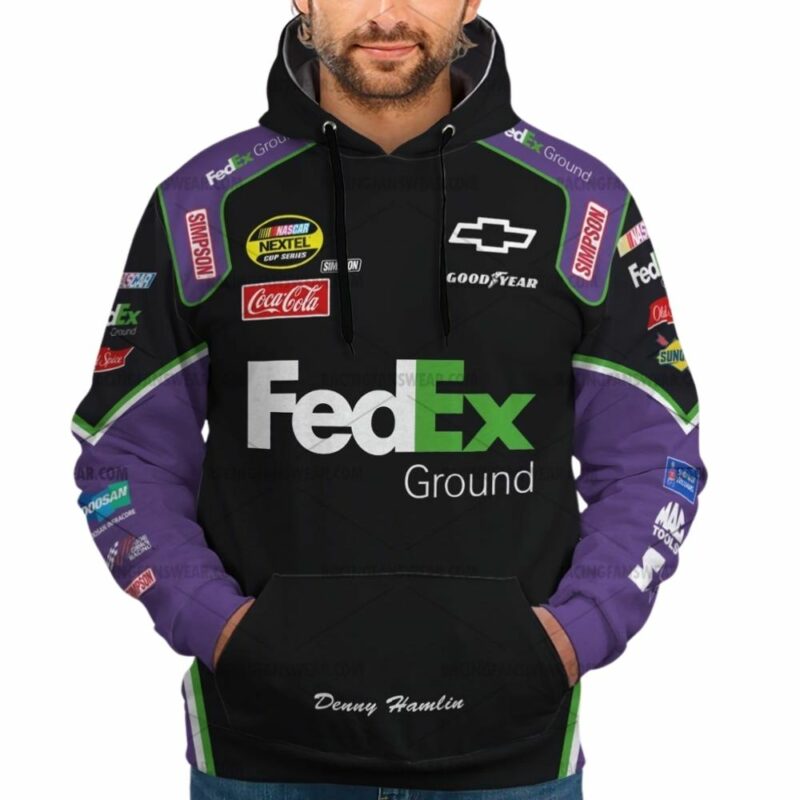 Denny Hamlin Nascar Racing 2007 Fedex Ground Uniform 3D Hoodie 1