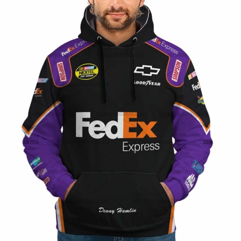 Denny Hamlin Nascar Racing 2010 Fedex Express Uniform 3D Hoodie 1