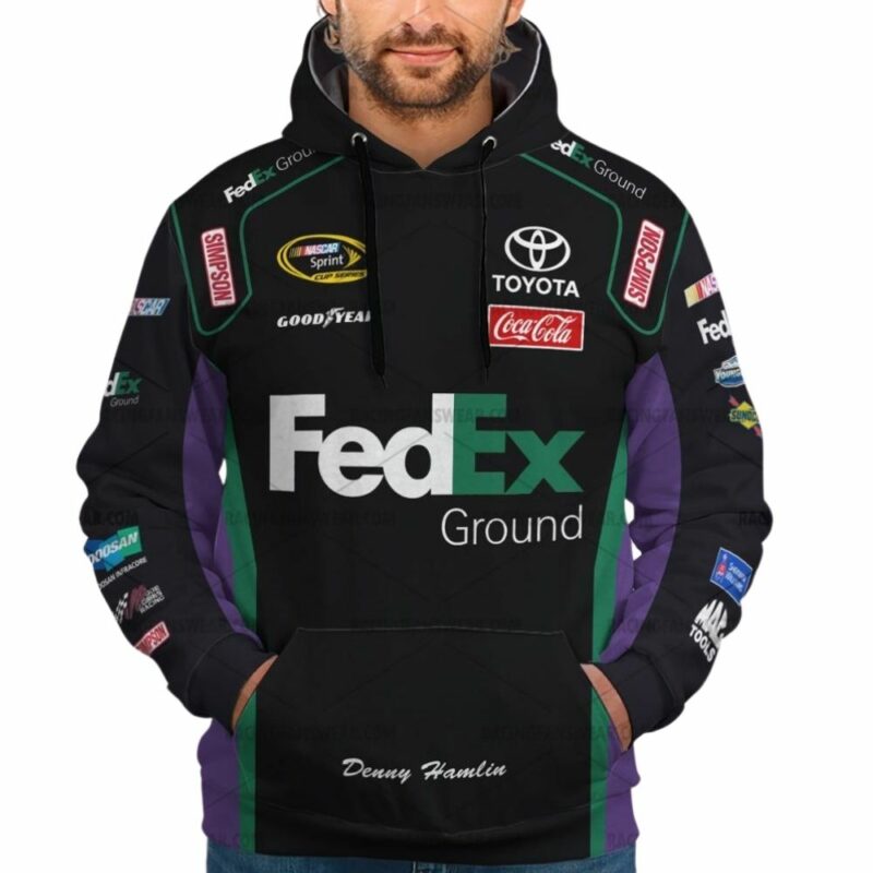Denny Hamlin Nascar Racing 2010 Fedex Ground Uniform 3D Hoodie 1