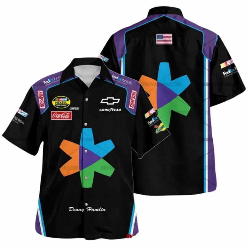 Denny Hamlin Nascar Racing 2013 Coca Cola Good Year Uniform Hawaiian Shirt 1