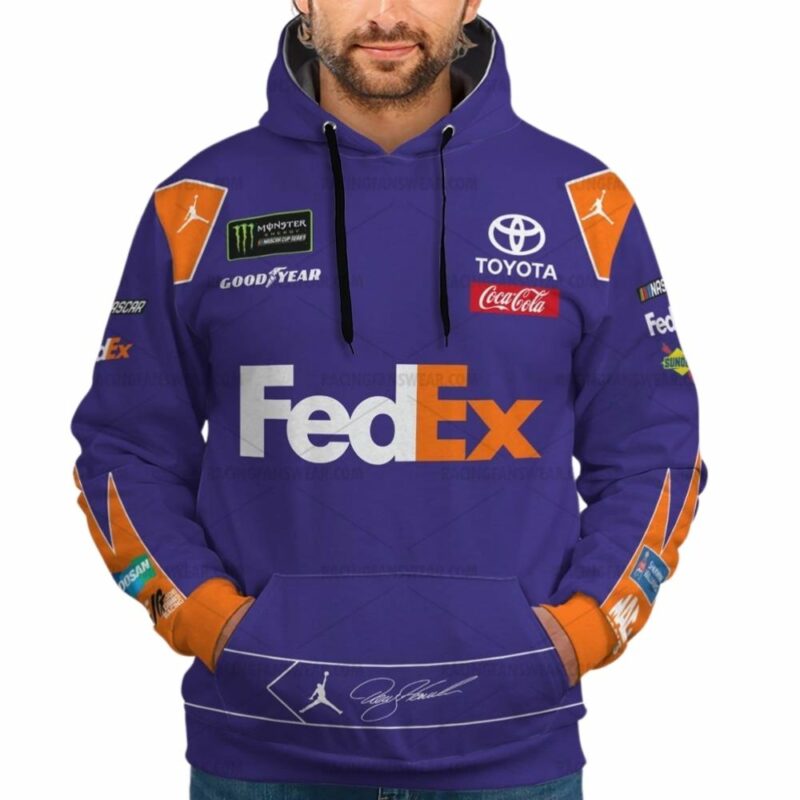 Denny Hamlin Nascar Racing 2018 Fedex Signature Uniform 3D Hoodie 1