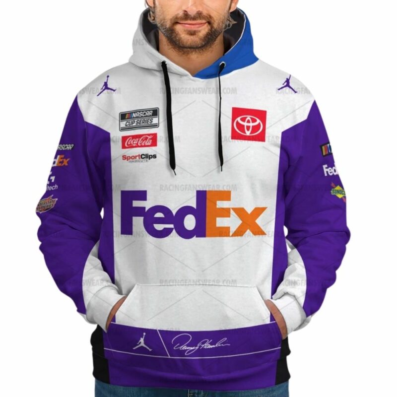 Denny Hamlin Nascar Racing 2023 Fedex Signature Uniform 3D Hoodie 1