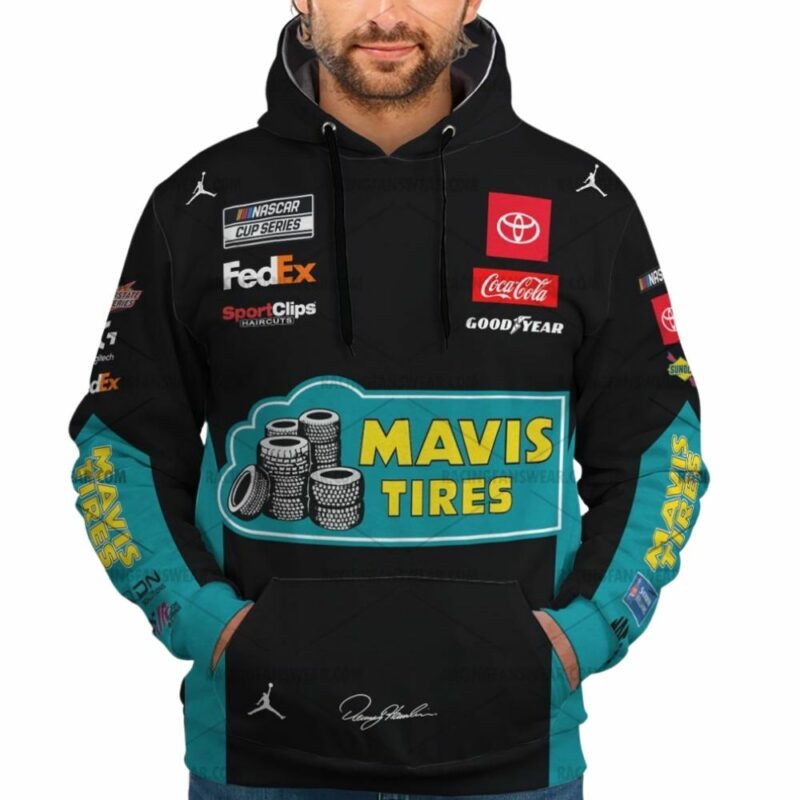Denny Hamlin Nascar Racing 2024 Mavis Tires Uniform 3D Hoodie 1