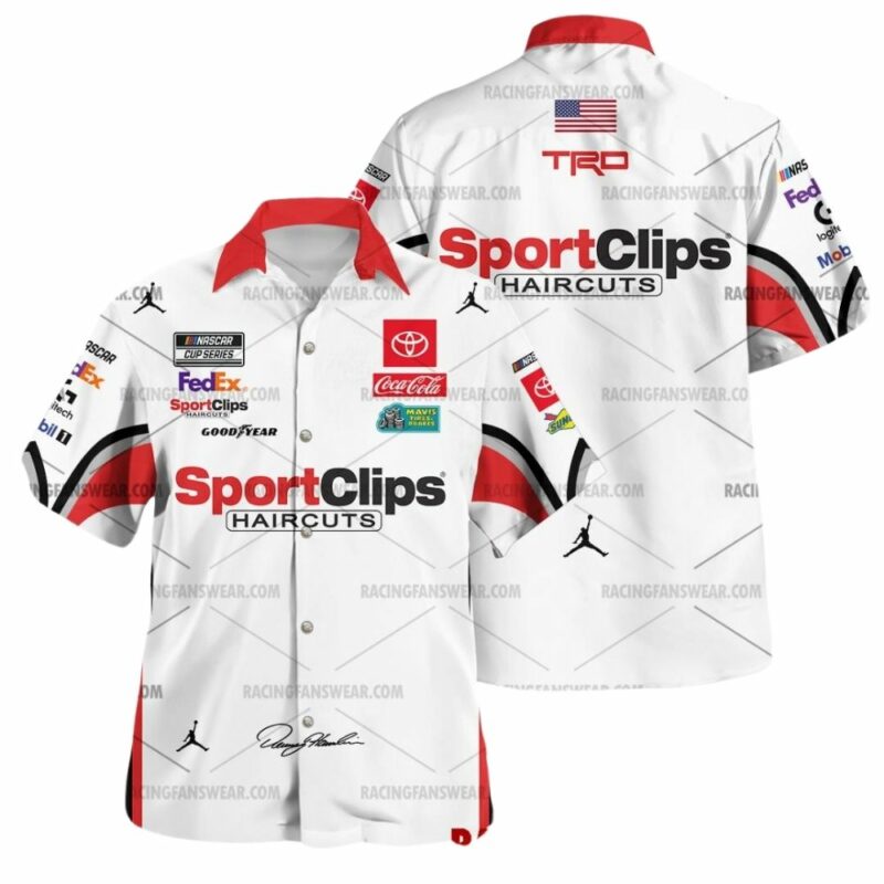 Denny Hamlin Nascar Racing 2024 Winner Joe Gibbs Racing Sport Clips Uniform Hawaiian Shirt 1
