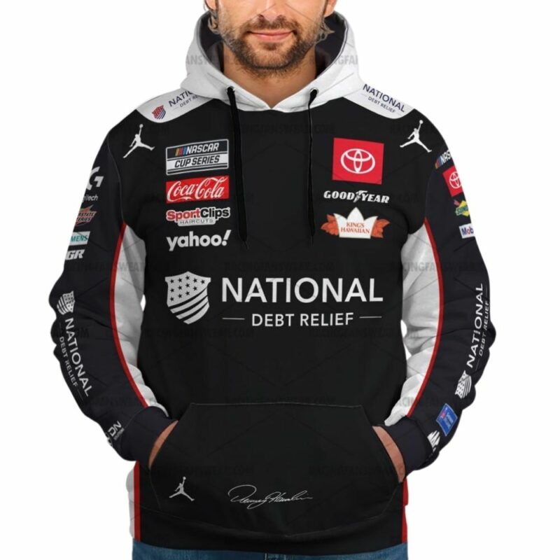 Denny Hamlin Nascar Racing 2025 National Debt Relief Uniform 3D Hoodie 1