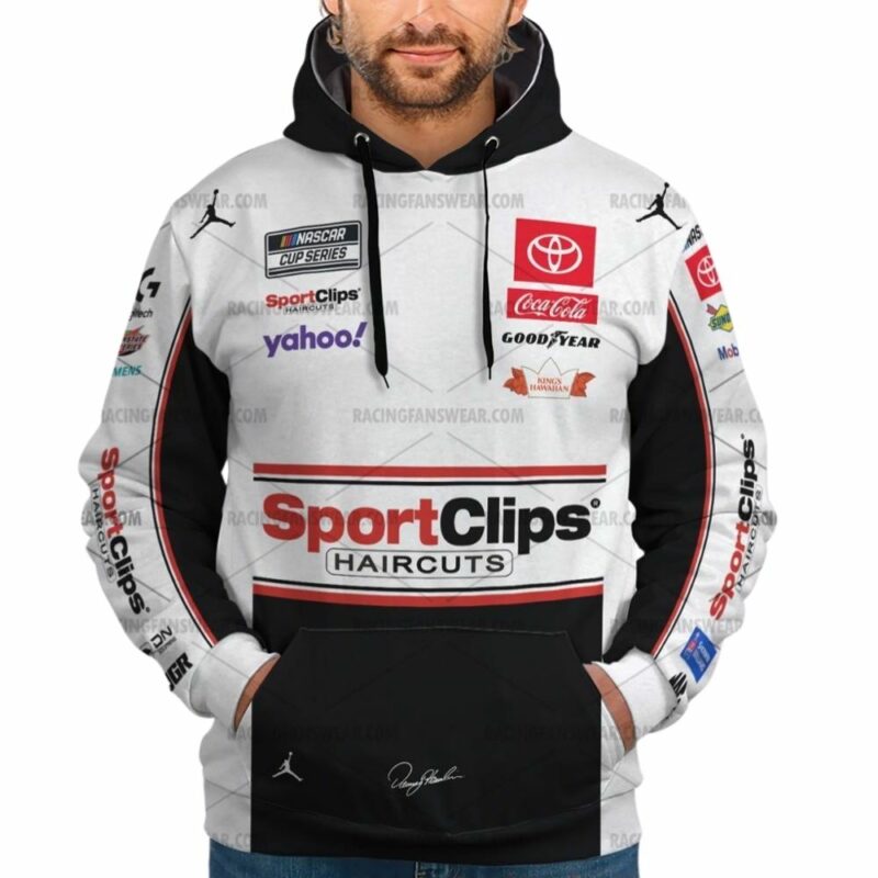 Denny Hamlin Nascar Racing 2025 Sportclips Haircuts Uniform 3D Hoodie 1