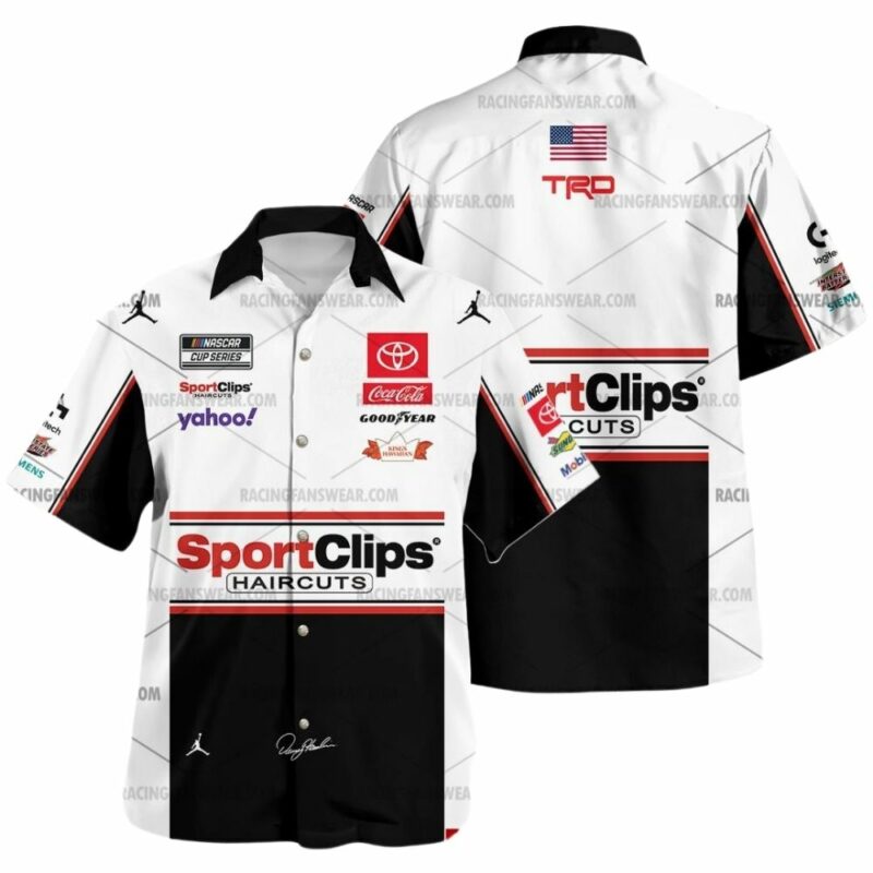 Denny Hamlin Nascar Racing 2025 Sportclips Haircuts Uniform Hawaiian Shirt 1