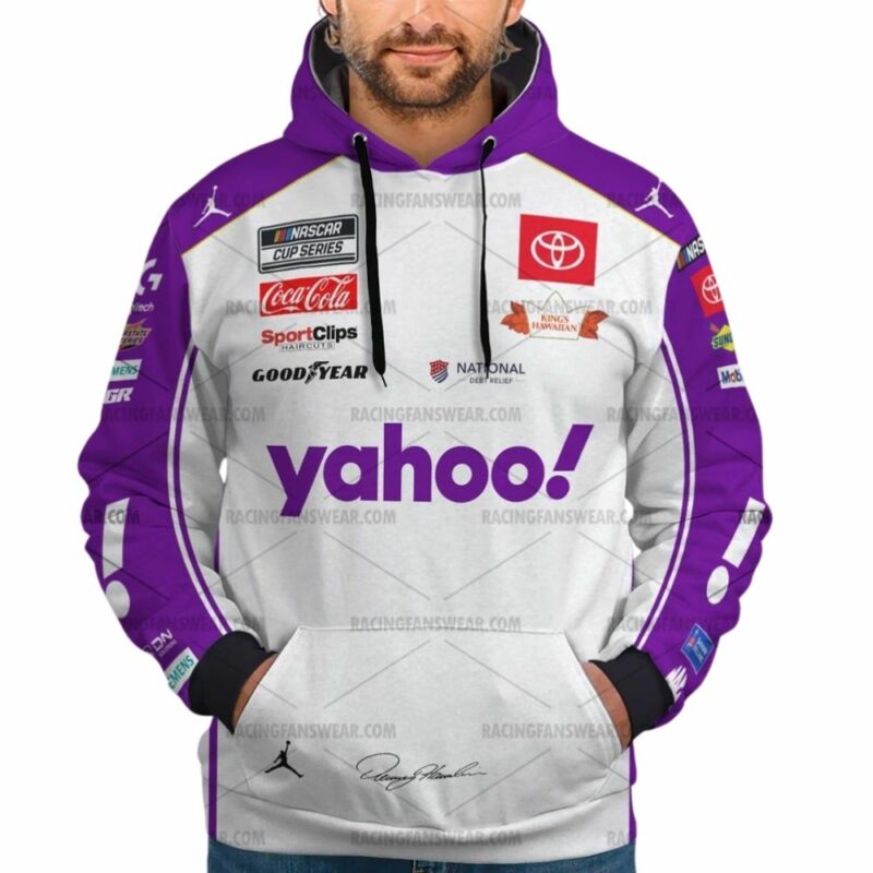 Denny Hamlin Nascar Racing 2025 Yahoo Uniform 3D Hoodie 1