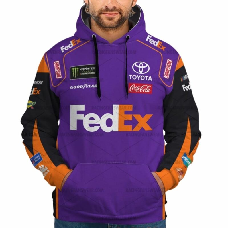 Denny Hamlin Nascar Racing Fedex Uniform 3D Hoodie 1