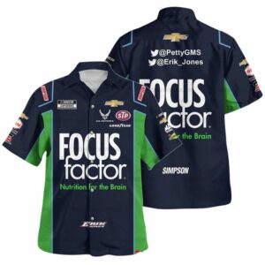 Erik Jones Nascar 2022 Racing Focus Factor Uniform Hawaiian Shirt