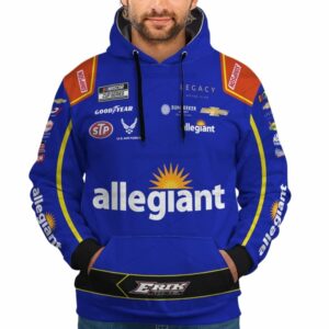 Erik Jones Nascar Racing 2023 Allegiant Good Year And Chevrolet Uniform All Over Print Hoodie