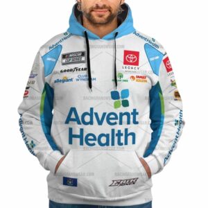 Erik Jones Nascar Racing 2024 Petty GMS Motorsports Advent Health Uniform All Over Print Hoodie