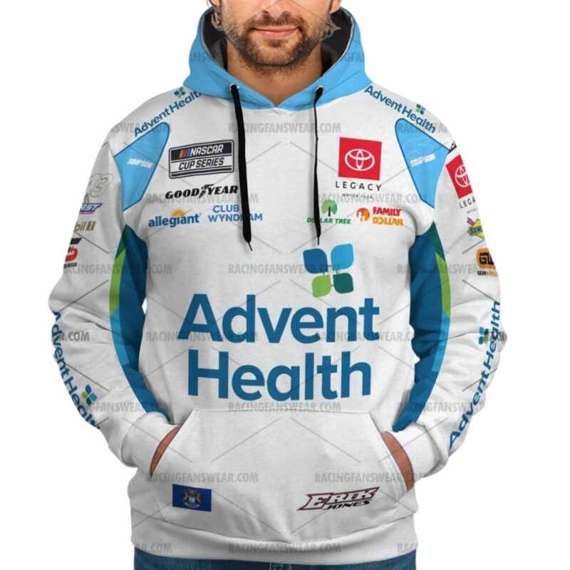 Erik Jones Nascar Racing 2024 Petty Gms Motorsports Advent Health Uniform 3D Hoodie 1