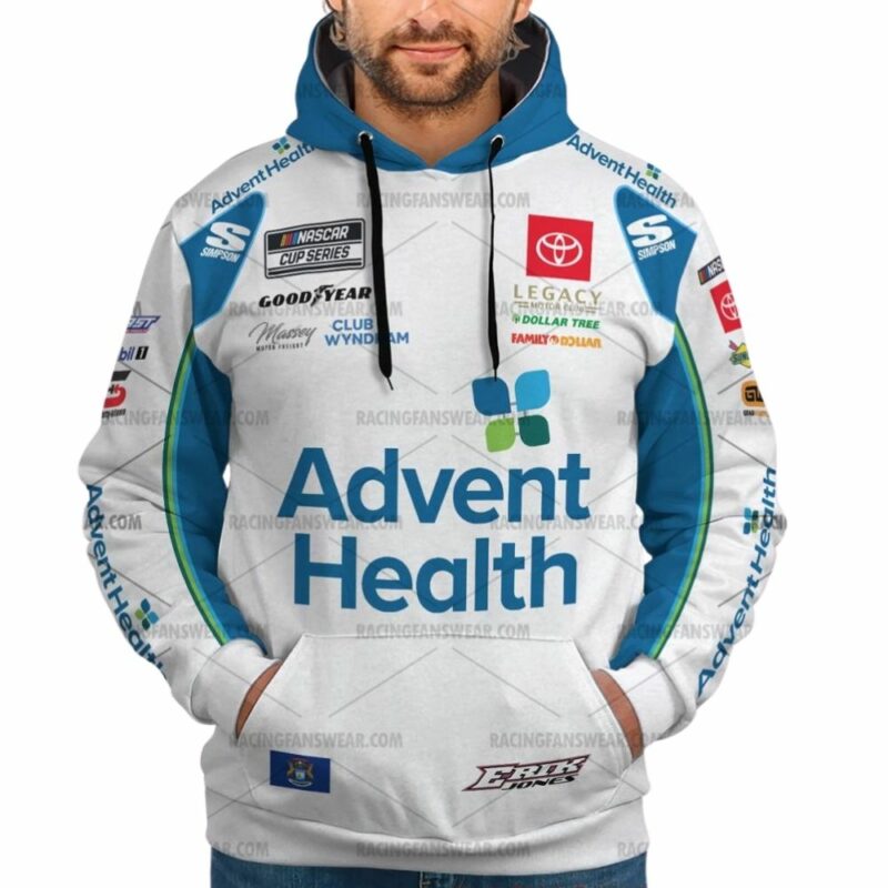 Erik Jones Nascar Racing 2025 Advent Health Uniform 3D Hoodie 1