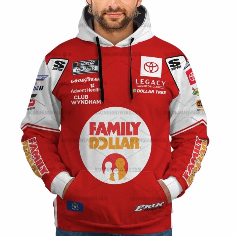 Erik Jones Nascar Racing 2025 Family Dollar Uniform 3D Hoodie 1