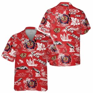 Erik Jones Nascar Racing Floral Flower Tropical Hawaiian Shirt