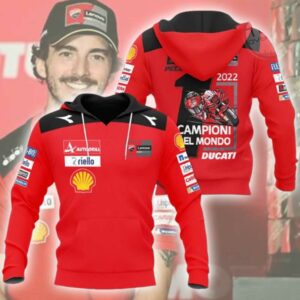 Francesco Bagnaia Champion 2022 Team All-over Print Hoodie