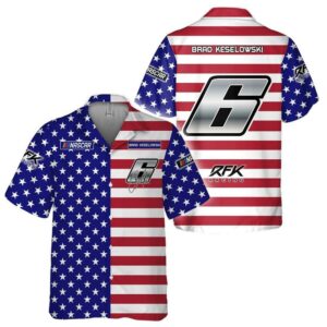 Independence Day Brad Keselowski Nascar Racing Hawaiian Shirt