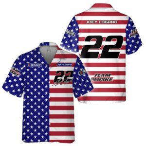 Independence Day Joey Logano Nascar Racing Hawaiian Shirt