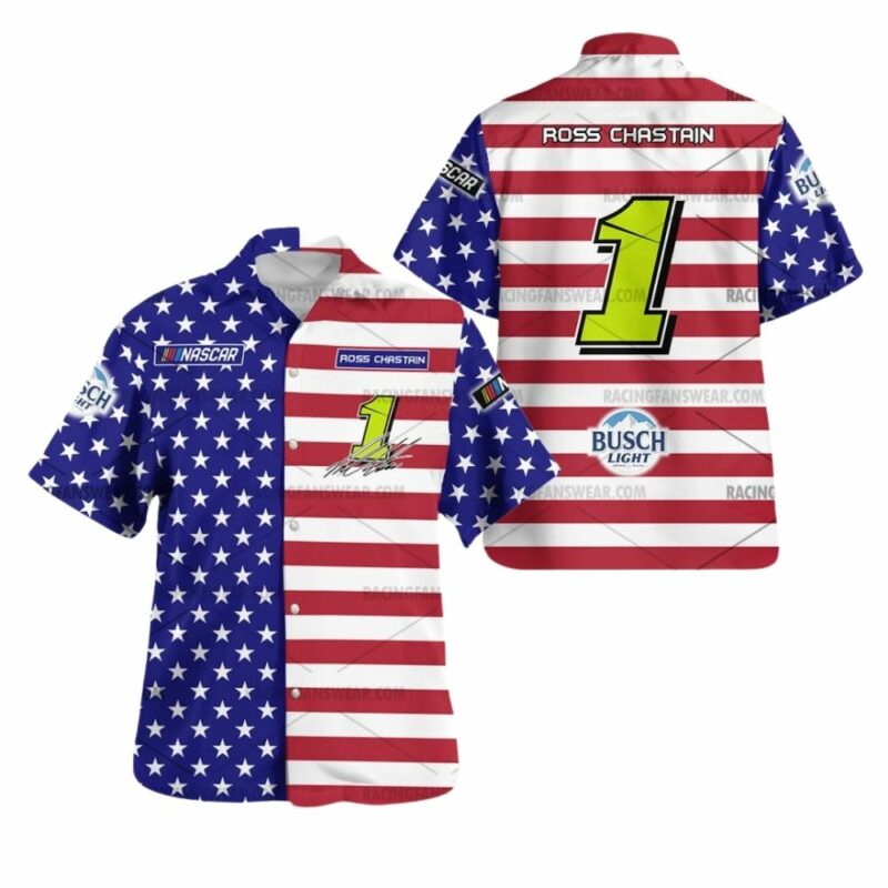 Independence Day Ross Chastain Nascar Racing Hawaiian Shirt 1