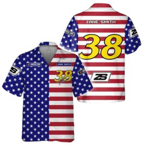 Independence Day Zane Smith Nascar Racing Signature Hawaiian Shirt