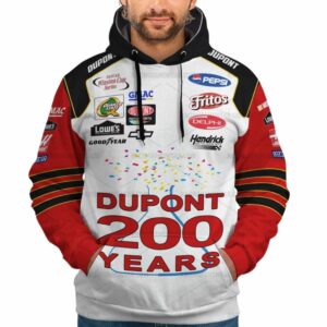 Jeff Gordon 24 Nascar Racing Dupont 200 Years Uniform All Over Print Hoodie