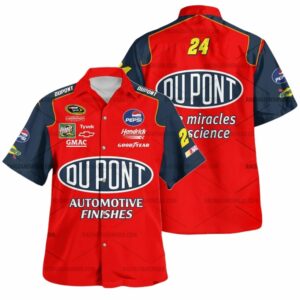 Jeff Gordon 24 Nascar Racing Dupont Uniform Hawaiian Shirt