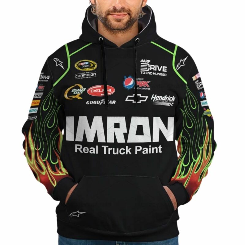 Jeff Gordon 24 Nascar Racing Imron Real Truck Paint And Hendrick Motorsport Uniform 3D Hoodie 1