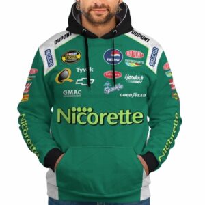 Jeff Gordon 24 Nascar Racing Nicorette Uniform All Over Print Hoodie