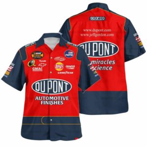 Jeff Gordon Nascar 2007 DuPont Chevrolet Racing Uniform Hawaiian Shirt