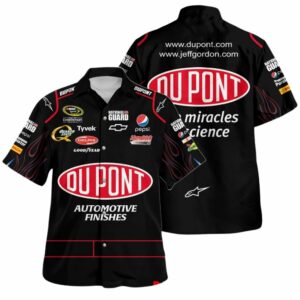 Jeff Gordon Nascar 2009 Racing Dupont Uniform Hawaiian Shirt