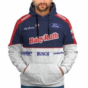 Jeff Gordon Nascar Racing 1992 Baby Ruth Uniform All Over Print Hoodie