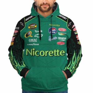 Jeff Gordon Nascar Racing 2007 Nicorette Uniform All Over Print Hoodie