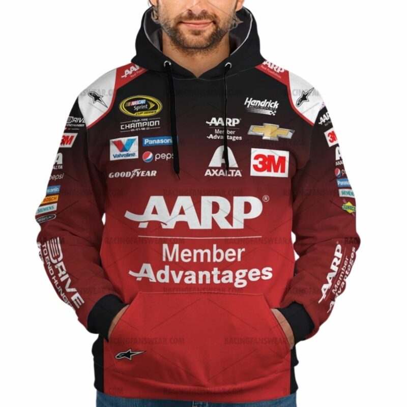 Jeff Gordon Nascar Racing 2015 Aarp Uniform 3D Hoodie 1