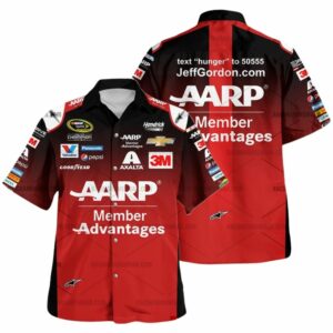 Jeff Gordon Nascar Racing 2015 AARP Uniform Hawaiian Shirt