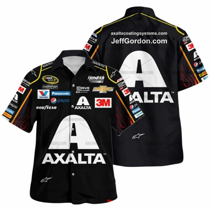 Jeff Gordon Nascar Racing 2015 Axalta Uniform Hawaiian Shirt 1