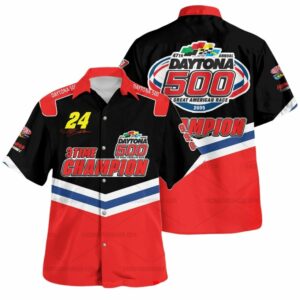 Jeff Gordon Nascar Racing 3 Time Champion Uniform Hawaiian Shirt