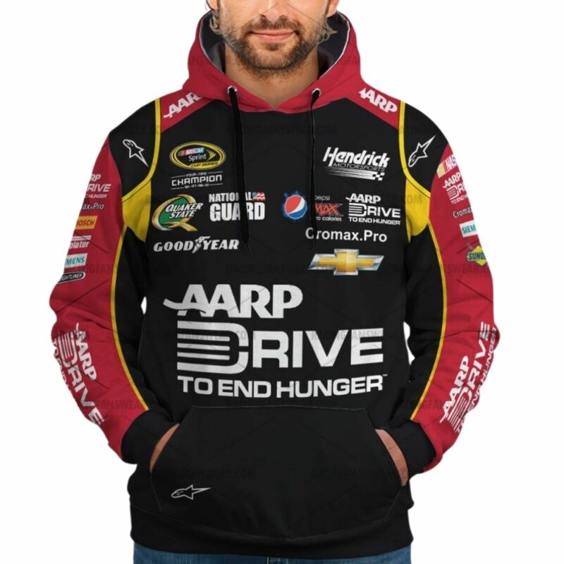 Jeff Gordon Nascar Racing Aarp Drive To End Hunger 2013 Uniform 3D Hoodie 1