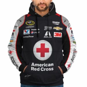 Jeff Gordon Nascar Racing American Red Cross 2015 Uniform All Over Print Hoodie