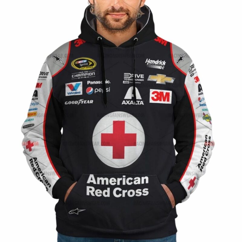 Jeff Gordon Nascar Racing American Red Cross 2015 Uniform 3D Hoodie 1