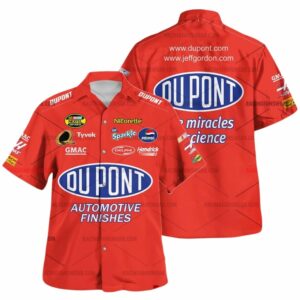 Jeff Gordon Nascar Racing Automotive Finishes Uniform Hawaiian Shirt