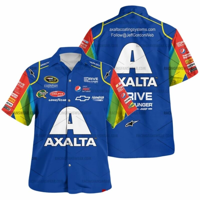 Jeff Gordon Nascar Racing Axalta 2013 Uniform Hawaiian Shirt 1