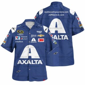 Jeff Gordon Nascar Racing Axalta 2015 Uniform Hawaiian Shirt