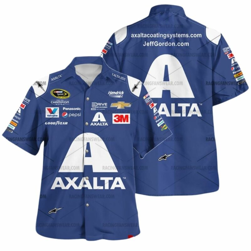 Jeff Gordon Nascar Racing Axalta 2015 Uniform Hawaiian Shirt 1